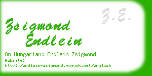 zsigmond endlein business card